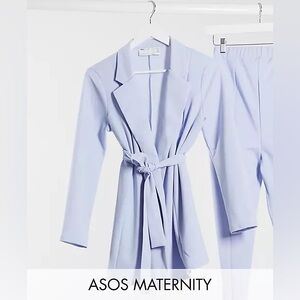 ASOS Maternity Size 4 powder blue suit
